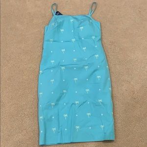 Palm tree embroidered 346 Brooks Brothers dress